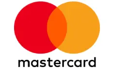 A red and orange mastercard logo.